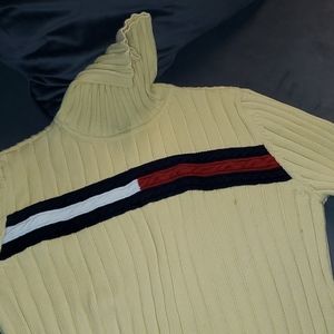 tommy hilfiger yellow sweater .